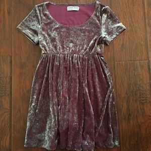 American Apparel Babydoll Crushed Velvet Dress